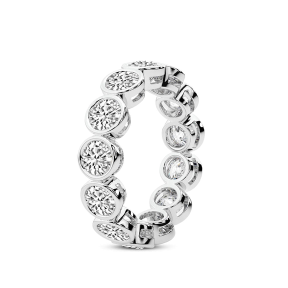 Platinum Dream Round Bezel Lab Diamond Eternity Ring (1 Ct. Tw.) left