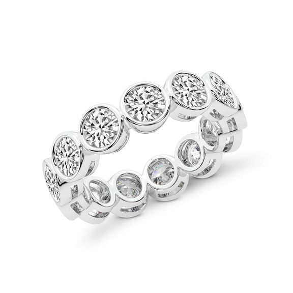 Platinum Dream Round Bezel Lab Diamond Eternity Ring (1 Ct. Tw.) right