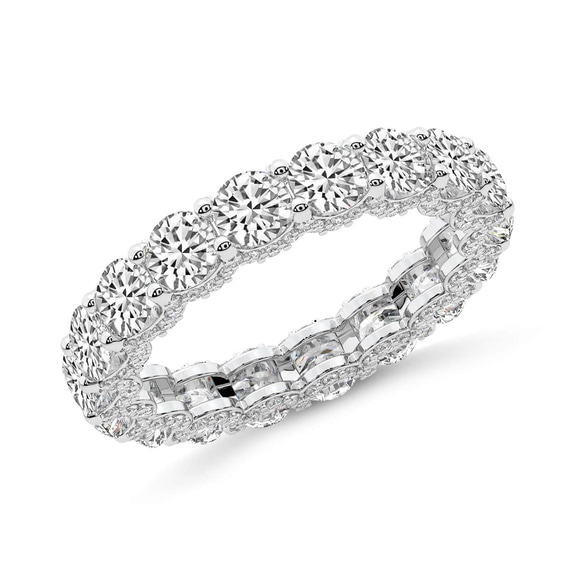 9ct White Gold Reona Round Lab Diamond Eternity Ring (2 Ct. Tw.) side right image one