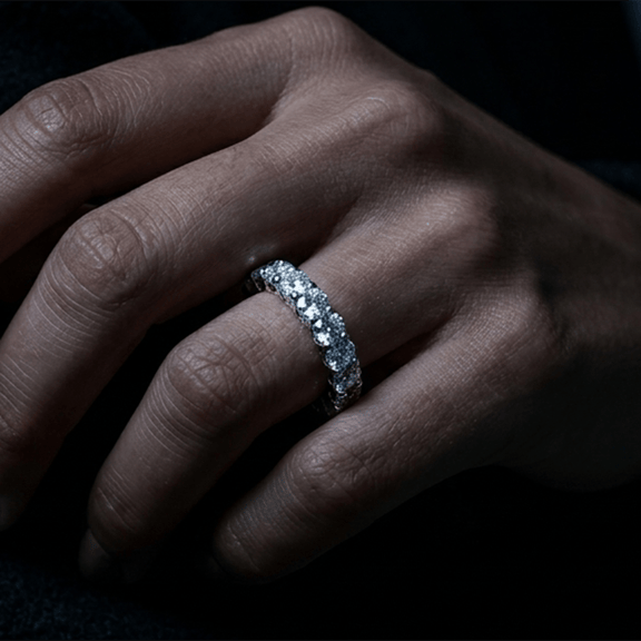 9ct White Gold Reona Round Lab Diamond Eternity Ring (2 Ct. Tw.) model image two