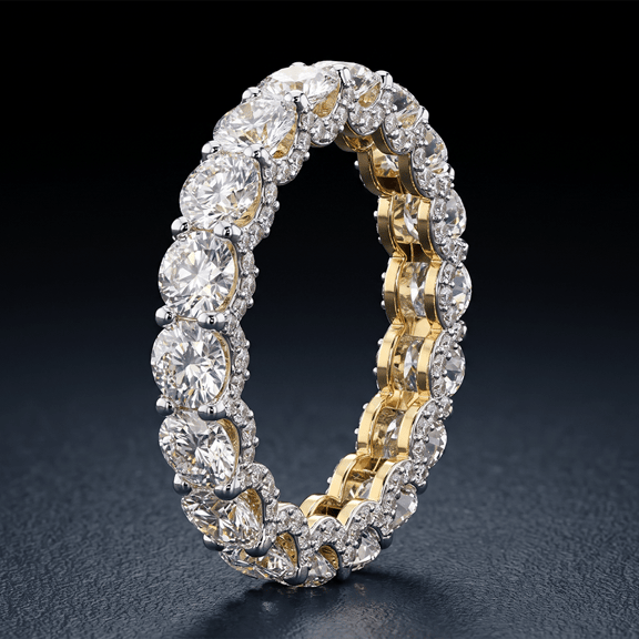 9ct White Gold Reona Round Lab Diamond Eternity Ring (2 Ct. Tw.) color product image two