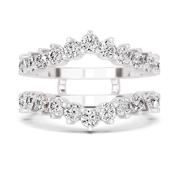 10kt White Gold Aube Guard Ring (1 3/4 Ct. Tw.) front image