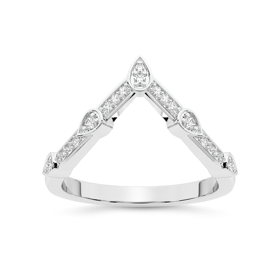 10kt White Gold Paxe Wedding Band (1/8 Ct. Tw.) front image