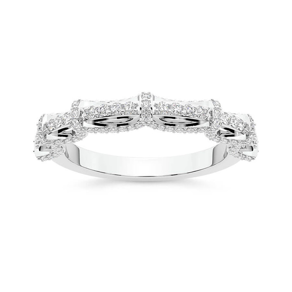 14kt White Gold lise Wedding Band (1/2 Ct. Tw.) front image