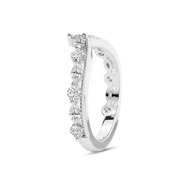 Platinum Ruth Wedding Band (7/8 Ct. Tw.) left