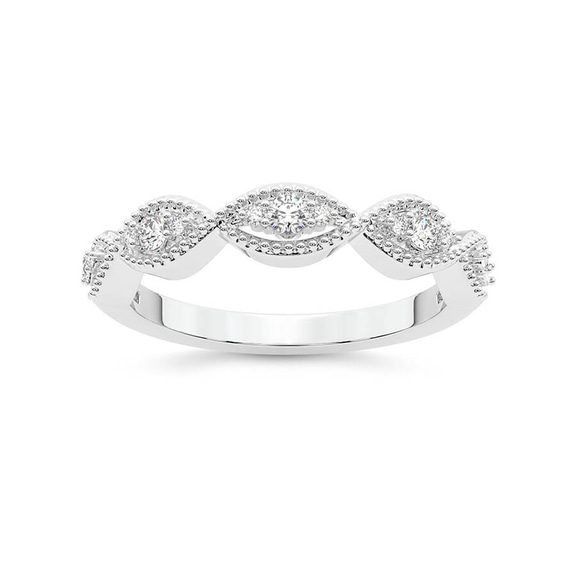 14kt White Gold Floriane Wedding Band (1/4 Ct. Tw.) front image