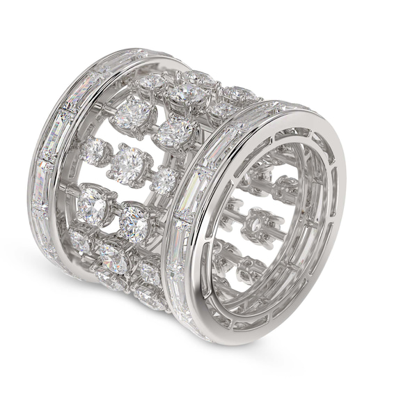 10kt White Gold The Barrel Cocktail Ring (9 Ct. Tw.) front image