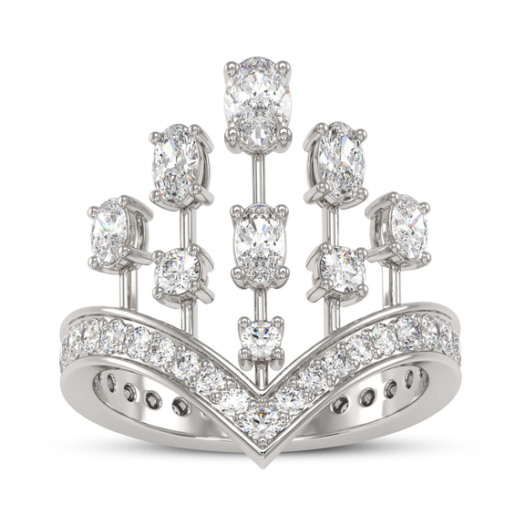 14kt White Gold Wear Your Crown Cocktail Ring (1 3/4 Ct. Tw.) side right image one