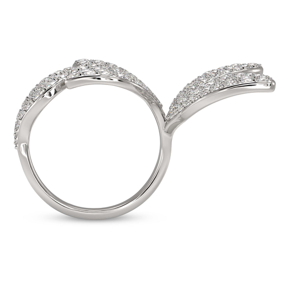 9ct White Gold The Floral Hug Cocktail Ring (4 1/2 Ct. Tw.) left