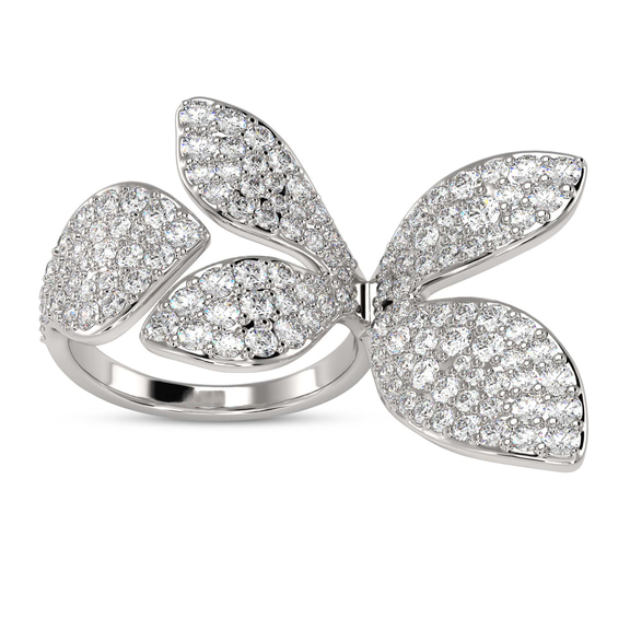 9ct White Gold The Floral Hug Cocktail Ring (4 1/2 Ct. Tw.) right
