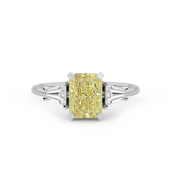 14ct White Gold A Summer's Day Colored Lab Diamond Ring (4 Ct. Tw.) side right image one