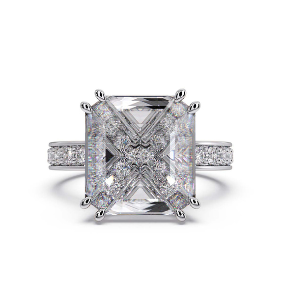 18kt White Gold Sheer Cocktail Ring (4 Ct. Tw.) front image