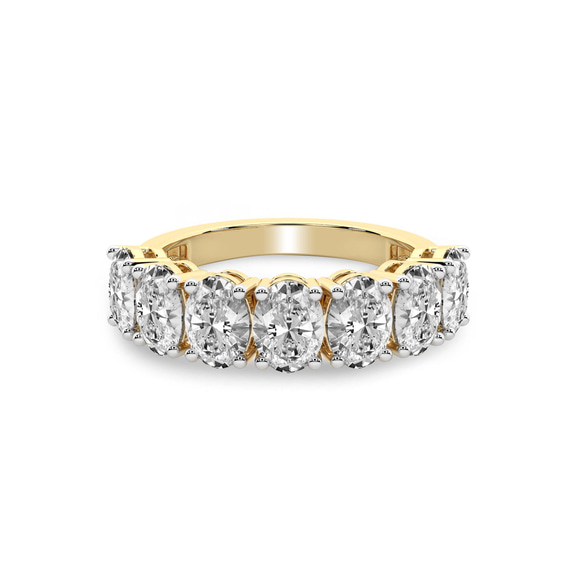 14kt Yellow Gold Blanca Oval Lab Diamond Anniversary Band (4 Ct. Tw.) front image