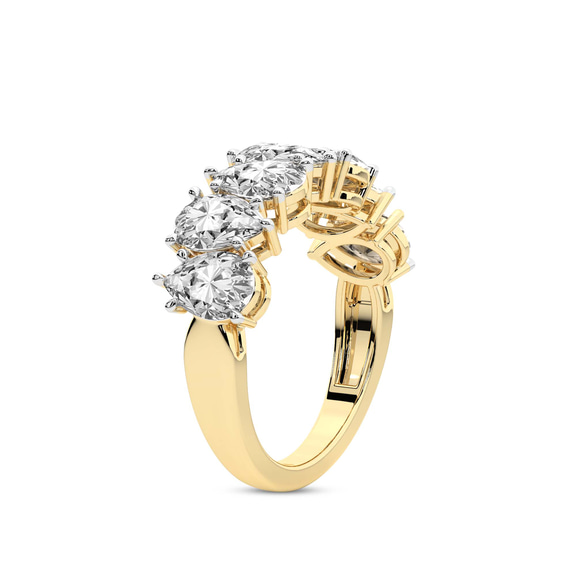 10kt Yellow Gold Juana Pear Lab Diamond Anniversary Band (1 Ct. Tw.) left