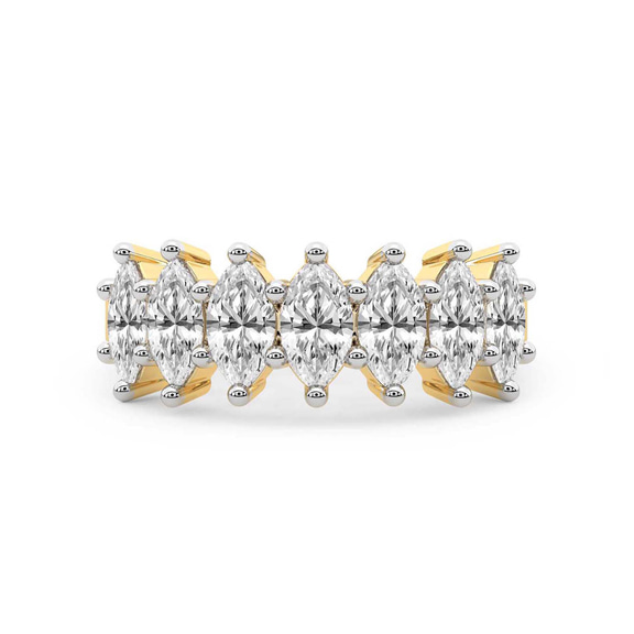 14ct Yellow Gold Callista Marquise Lab Diamond Anniversary Band (3 Ct. Tw.) front image