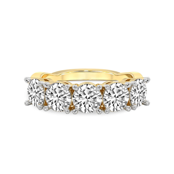 10kt Yellow Gold Noella Round Lab Diamond Anniversary Band (7 Ct. Tw.) front image