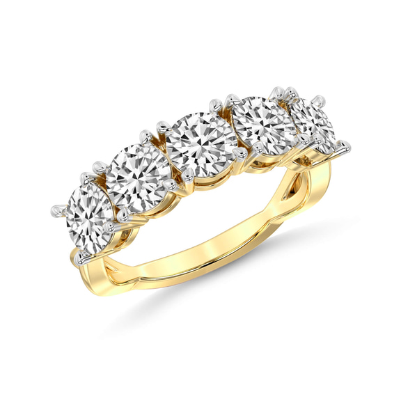 10kt Yellow Gold Noella Round Lab Diamond Anniversary Band (7 Ct. Tw.) right