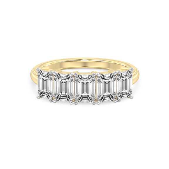 9ct Yellow Gold Ophelia Emerald Lab Diamond Anniversary Band (7 Ct. Tw.) front image