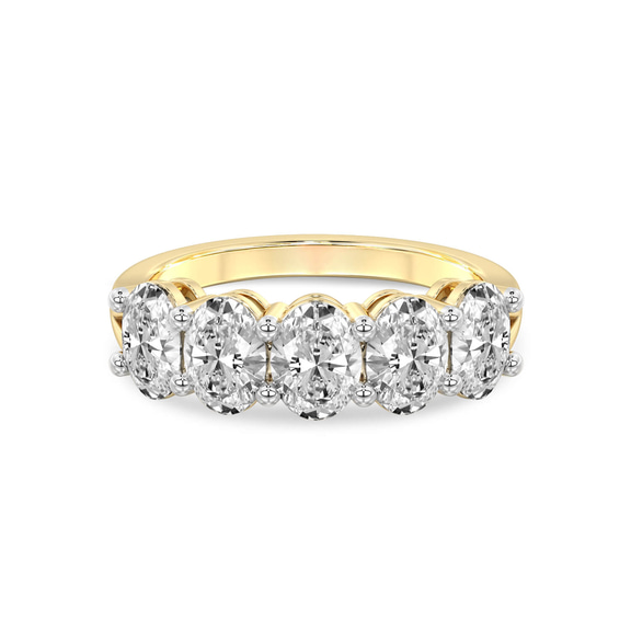 14kt Yellow Gold Portia Oval Lab Diamond Anniversary Band (1/2 Ct. Tw.) front image
