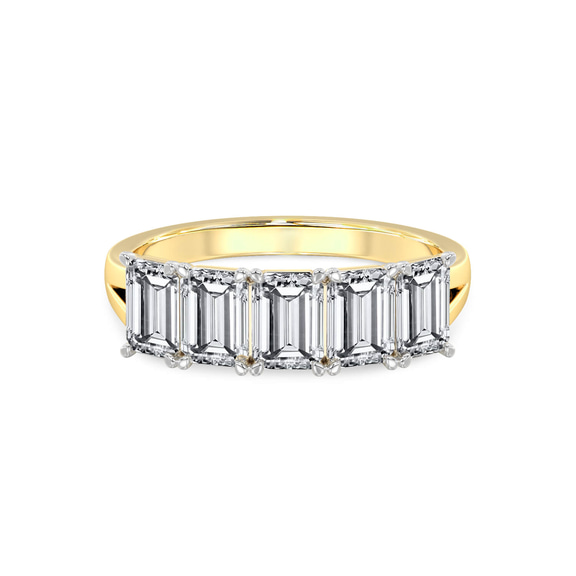 14kt Yellow Gold Thalia Emerald Lab Diamond Anniversary Band (4 Ct. Tw.) front image