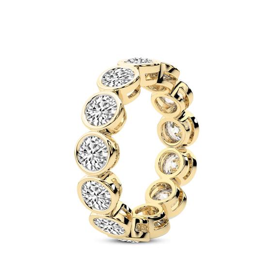 10kt Yellow Gold Dream Round Bezel Lab Diamond Eternity Ring (1 Ct. Tw.) left