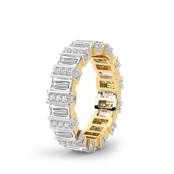 14kt Yellow Gold Jordan Baguette Lab Diamond Eternity Ring (6 Ct. Tw.) left