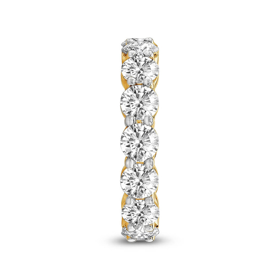 14ct Yellow Gold Elysia Round Lab Diamond Eternity Ring (7 Ct. Tw.) standing product image one