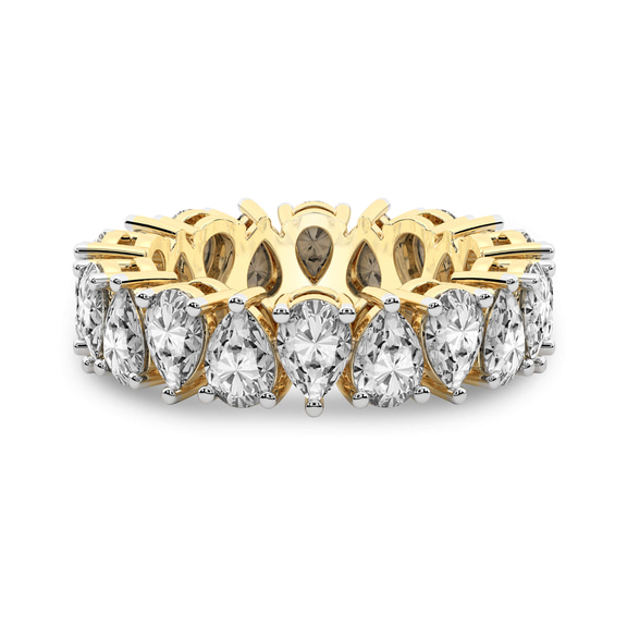 14kt Yellow Gold Fable Pear Lab Diamond Eternity Ring (6 Ct. Tw.) front image