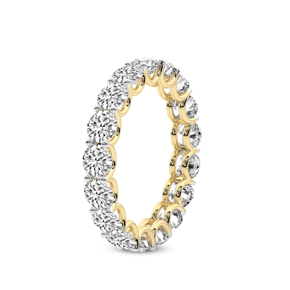 10kt Yellow Gold Neveah Round Lab Diamond Eternity Ring (8 Ct. Tw.) left