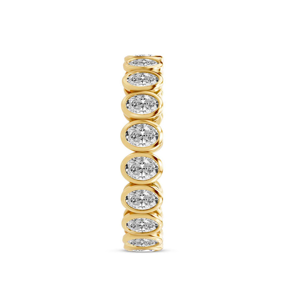 10kt Yellow Gold Clara Oval Bezel Lab Diamond Eternity Ring (2 Ct. Tw.) left