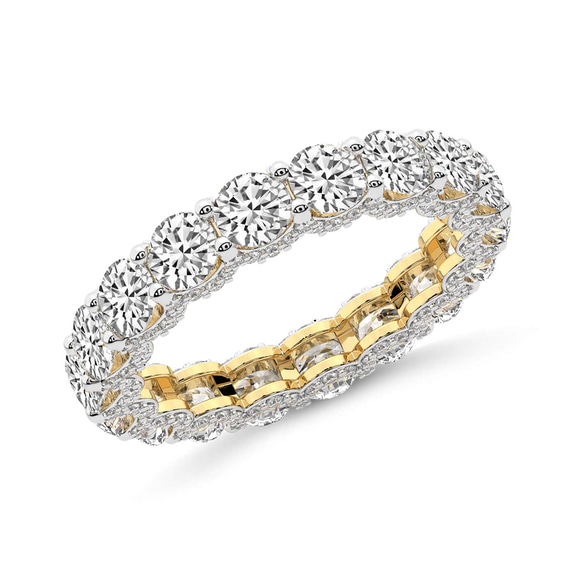 10kt Yellow Gold Reona Round Lab Diamond Eternity Ring (2 Ct. Tw.) side right image one