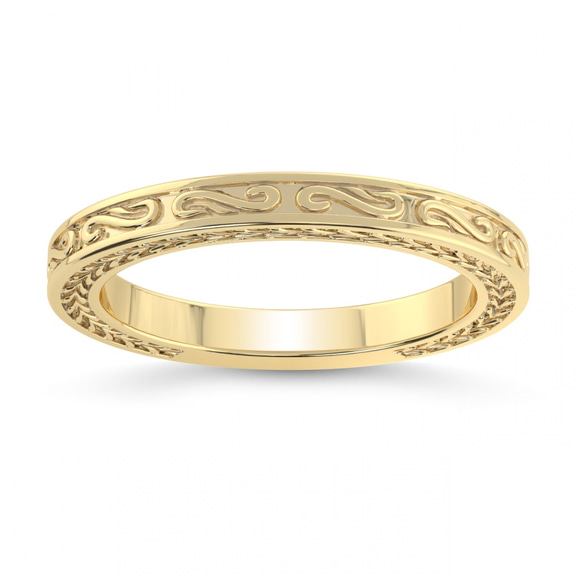 14kt Yellow Gold Vintage Wedding Band front image
