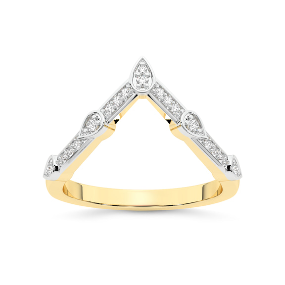 10kt Yellow Gold Paxe Wedding Band (1/8 Ct. Tw.) front image
