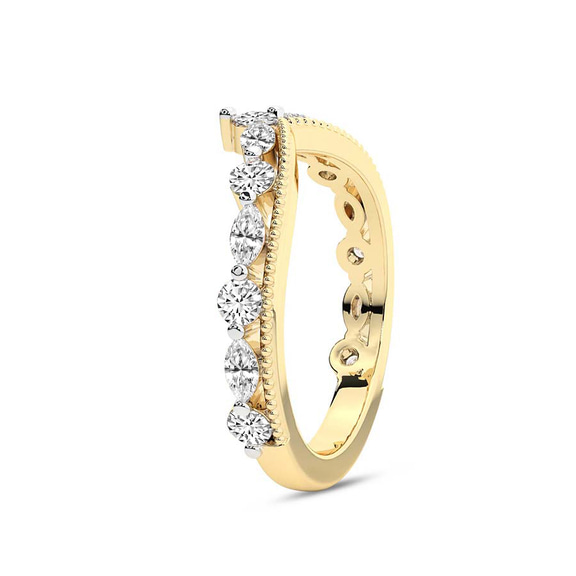 10kt Yellow Gold Ruth Wedding Band (7/8 Ct. Tw.) left