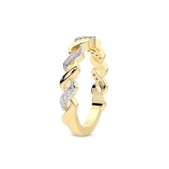10kt Yellow Gold Aveline Wedding Band (1/10 Ct. Tw.) left