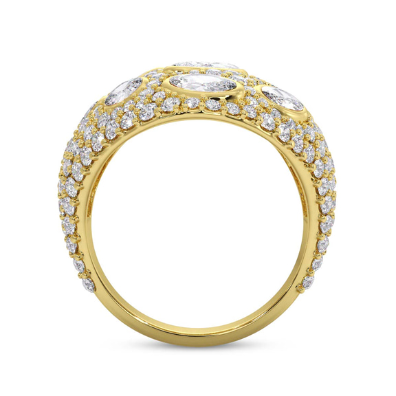 9ct Yellow Gold The Mirror Room Cocktail Ring (2 Ct. Tw.) left