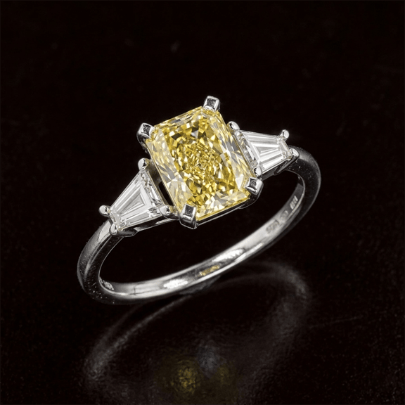 14ct Yellow Gold A Summer's Day Colored Lab Diamond Ring (4 Ct. Tw.) color product image two