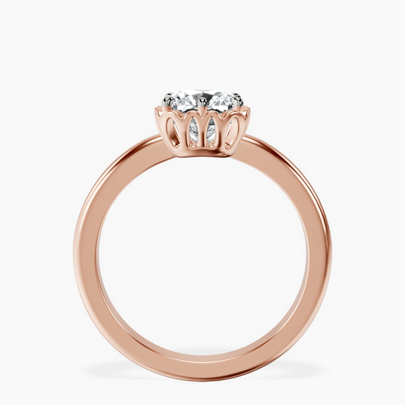 18ct Rose Gold Malissa Solitaire Lab Diamond Ring side right image one