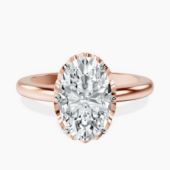 18ct Rose Gold Malissa Solitaire Lab Diamond Ring front image