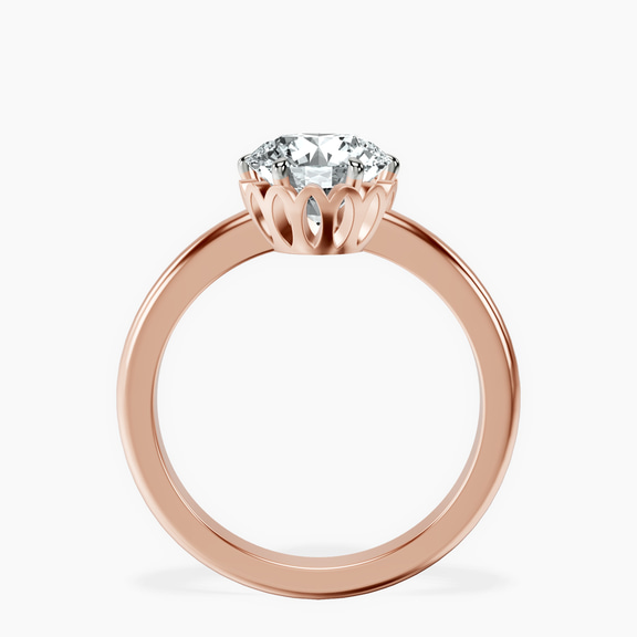 9ct Rose Gold Malissa Solitaire Lab Diamond Ring side right image one