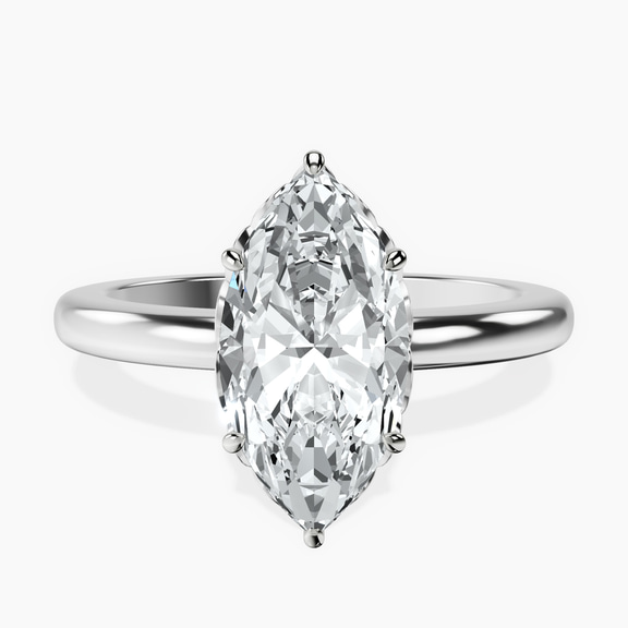Platinum Malissa Solitaire Lab Diamond Ring front image