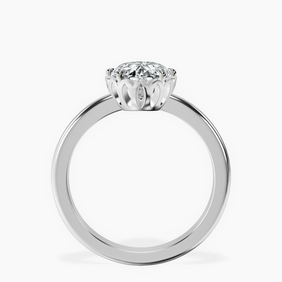 Platinum Malissa Solitaire Lab Diamond Ring side right image one