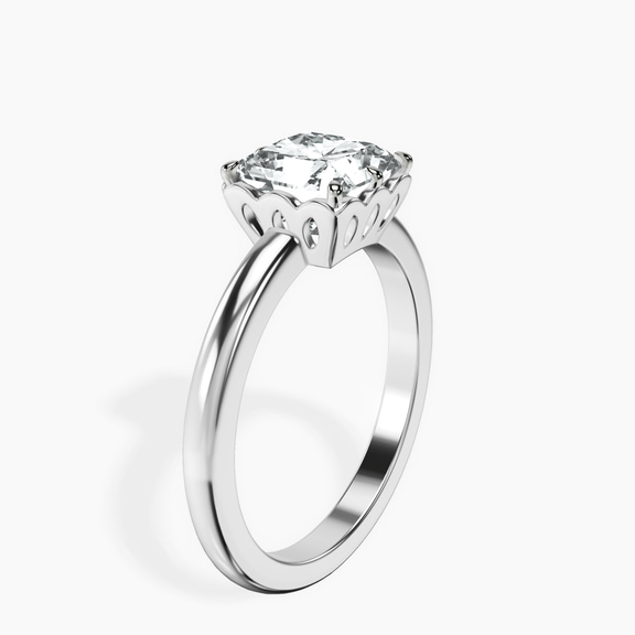 Platinum Malissa Solitaire Lab Diamond Ring standing product image one