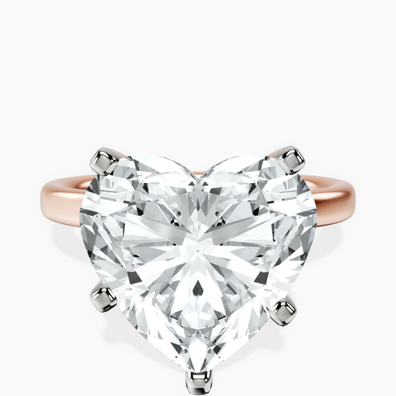 14kt Rose Gold Four Prong Solitaire 2mm Lab Diamond Ring front image