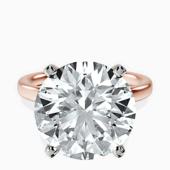 10kt Rose Gold Four Prong Solitaire 2mm Lab Diamond Ring front image