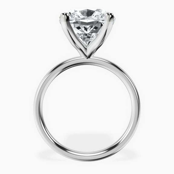 Platinum Four Prong Solitaire 2mm Lab Diamond Ring side right image one