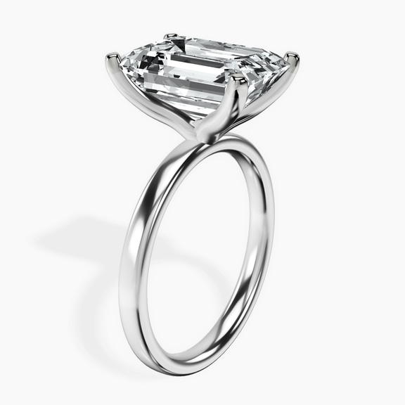 Platinum Four Prong Solitaire 2mm Lab Diamond Ring standing product image one