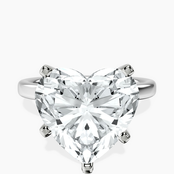10kt White Gold Four Prong Solitaire 2mm Lab Diamond Ring front image
