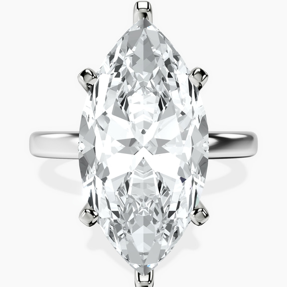 10kt White Gold Four Prong Solitaire 2mm Lab Diamond Ring front image