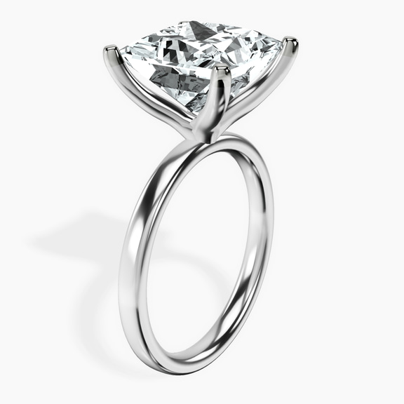 Platinum Four Prong Solitaire 2mm Lab Diamond Ring standing product image one